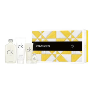 Calvin Klein ck one zestaw - woda toaletowa 200 ml + woda toaletowa 15 ml + balsam do ciała 200 ml + żel pod prysznic 100 ml