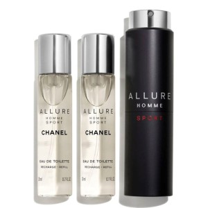 Chanel Allure Homme Sport woda toaletowa 3 x 20 ml - travel spray and two refills