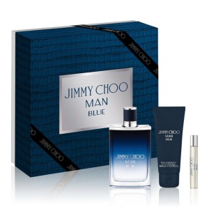 Jimmy Choo Man Blue zestaw - woda toaletowa 100 ml + woda toaletowa 7,5 ml + balsam po goleniu 100 ml