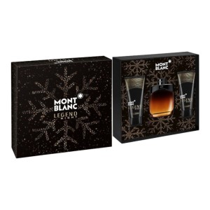 Montblanc Legend Night zestaw - woda perfumowana 100 ml + balsam po goleniu 100 ml + żel pod prysznic 100 ml
