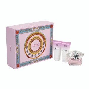 Versace Bright Crystal zestaw - woda toaletowa 50 ml + balsam do ciała 50 ml + żel pod prysznic 50 ml