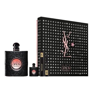 Yves Saint Laurent Black Opium zestaw - woda perfumowana 90 ml + woda perfumowana 7,5 ml + Mascara Effet Faux Cils No.1 - 2 ml