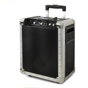 Skytec mobilné DJ PA zariadenie, vozík, USB-SD-MP3, Aku
