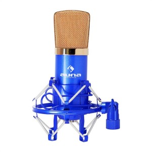 Auna Pro CM001BG štúdiový mikrofón modro-zlatý, kondenzátorový