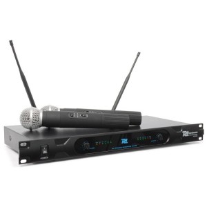 Power Dynamics PD722H, 2-kanálový UHF bezdrôtový mikrofónový systém, 2 x bezdrôtový mikrofón