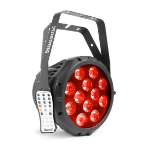 Beamz professional BWA412 Aluminium IP65 LED Par, 12 x 18 W 6v1 LED diód RGBWA-UV