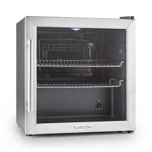 Klarstein Beersafe L, chladnička s objemom 50 litrov, energet. trieda B, sklenené dvere, nerezová oceľ