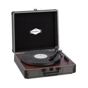 Auna Billy Bob, gramofón s BT, stereo reproduktor, bluetooth, čierny