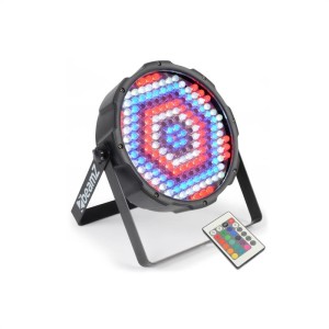 Beamz FlatPAR, 186 x 10 mm LED, PAR reflektor, RGBW, LED, DMX, IR, diaľkový ovládač