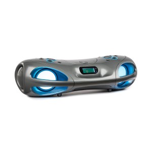 Auna Spacewoofer, boombox, CD prehrávač, FM rádio, bluetooth, diaľkový ovládač, sivý