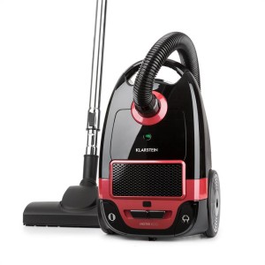 Klarstein Mister Eco, vysávač, 450 W, HEPA13, trieda energetickej účinnosti A++, čierno/červený