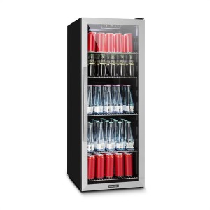 Klarstein Beersafe 6XL, chladnička, na nápoje, 20l, 0-10°C, sklo, A, nerezová oceľ