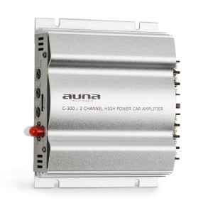 Auna C300.2, 2-kanálový zosilňovač, koncový zosilňovač do auta, 800W PMPO, 200W RMS, strieborný