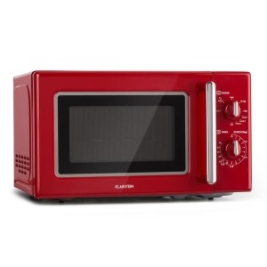 Klarstein Caroline, mikrovlnná rúra, 20 l, 700/1000 W, ? 25,5 cm, QuickSelect, retro, červená