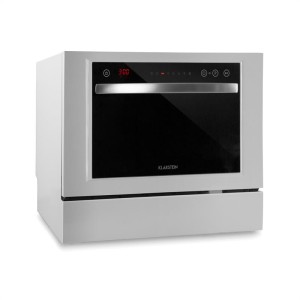 Klarstein Amazonia 6 Luminance, umývačka riadu, sklenená predná časť, voľne stojaca, 1380 W, biela