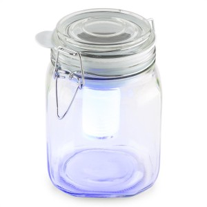 OneConcept Wetterfrosch, LED svetlo, zavárací pohár, solárne, akumulátor, žlté/modré