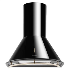 Klarstein Lumio Neo, čierny, retro komínový digestor, 60 cm, 610 m?/hod., ušľachtilá oceľ