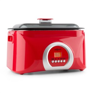 OneConcept Sanssouci, červený, Sous-Vide varič, pomalé varenie, 5 l, 300 W