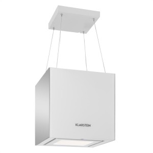 Klarstein Kronleuchter, 600m?/h, biely, stropný digestor, závesný, LED, sklo, zrkadliace strany