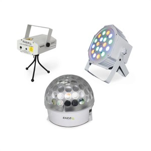 Ibiza BAT-KIT, sada svetelných efektov, Astro efekt, Firefly laser, PAR reflektor