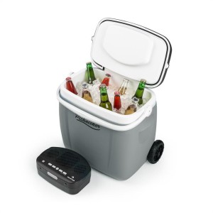 Auna Picknicker Trolley Music Cooler, chladiaci box, kufríkový, 36 l, BT reproduktor, šedý