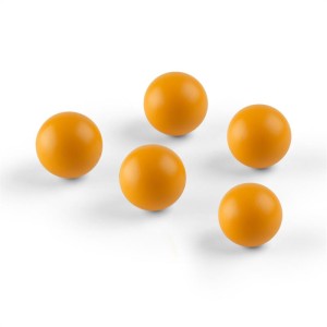OneConcept Ballyhoo, náhradné loptičky, 5 soft loptičiek, polyuretán, oranžové
