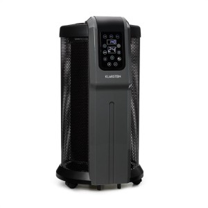Klarstein Datscha Digital, elektrický ohrievač, 360°, termostat, diaľkový ovládač, časovač, 2200 W, čierny