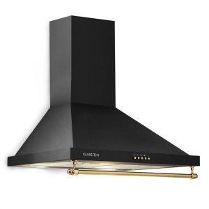 Klarstein Montblanc, digestor, 610 m?/h, 165W, 2x1,5W LED, závesná tyč, čierny