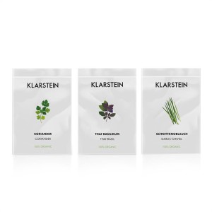 Klarstein GrowIt Seeds Asia, 3 balíčky semien: koriander, bazalka thajská, cesnaková pažítka