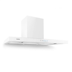 Klarstein Bon Vivant Blanc, 90 cm, 650 m?/h, komínový digestor, časovač, sklo