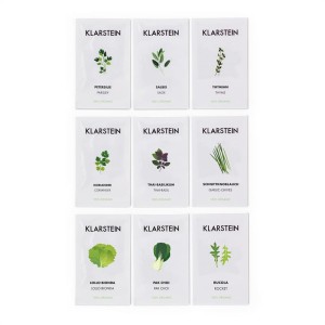 Klarstein GrowIt Seeds, sada semien, 9 balíčkov semien: 3 x Asia, 3 x Europa, 3 x Salad