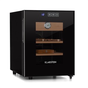 Klarstein El Presidente 33, humidor, 50 W, dotykový, bukové drevo, 33 l, LED, čierny