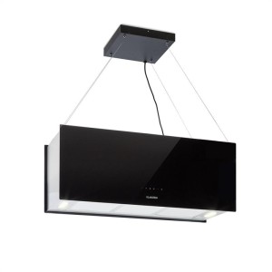 Klarstein Kronleuchter XL, závesný digestor, 90 cm, 590 m?/h, LED, dotykové ovládanie, čierny