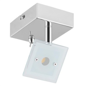 Lightcraft Vegard 1, 5 W, 400 lm, bodová lampa, LED, otočná, výkyvná, chróm, sklo