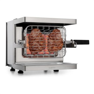 Klarstein Crossfire, vertikálny plynový gril, 800 °C, infračervený horák, 12.000 BTU, strieborný
