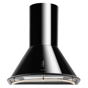 Klarstein Noir Prima, čierny, 60 cm, 430 m3/h, retro komínový digestor, nerez