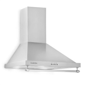 Klarstein Montblanc, digestor, 610 m?/h, 165W, 2x1,5W LED, závesná tyč, sivostrieborný