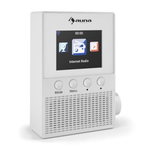 Auna Digi Plug, biele, internetové rádio do zásuvky, 2,4" TFT, ovládanie cez aplikáciu, WLAN