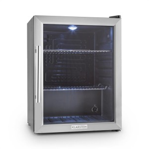 Klarstein Beersafe XL, chladnička s objemom 65 litrov, energet. trieda B, sklenené dvere, nerezová oceľ