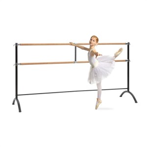 KLARFIT Barre Marie, dvojitá baletná tyč, voľne stojaca, 220 x 113 cm, 2 x 38 mm ?