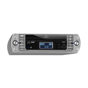 Auna KR-400 CD kuchynské rádio, DAB+/PLL FM rádio, CD/Mp3 prehrávač, strieborné