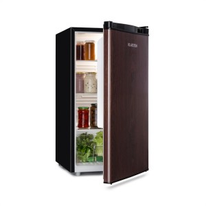 Klarstein Feldberg, chladnička, A+, 90 l, MirageCool Concept, drevený dizajn, čierna