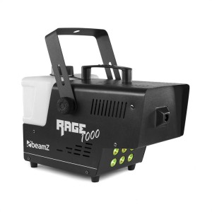 Beamz Rage 1000, LED, výrobník hmly, 6 x 3 wattov, RGB LED diódy, 1000W, 125m?/min, objem 2l