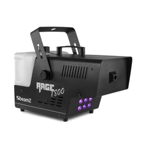Beamz Rage 1800, LED, výrobník hmly, 6 x 4 wattov, RGBW LED diódy, 1800W, 530m?/min, objem 3,5l