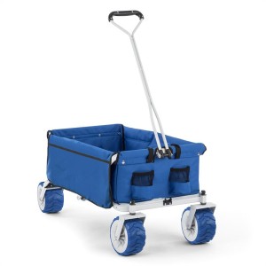 Waldbeck The Blue, ručný vozík, skladací, 70 kg, 90 l, kolesá ? 10 cm, modrý