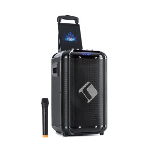 Auna Moving 100, PA systém, 10" woofer, 50/150 W, UHF mikrofón, USB, SD, BT, AUX, prenosný