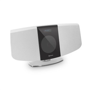 Auna BlackMask, vertikálne stereo zariadenie, CD, FM a DAB+ tuner, BT, biele
