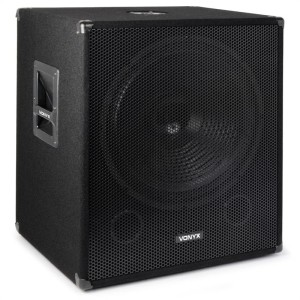 Skytec Pasívny 38cm PA subwoofer – basový reproduktor, statív, 600W