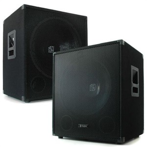 Skytec pár, 2 x basový reproduktor, 1200 W, 38 cm, subwoofer
