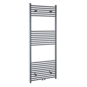 Besoa Fino 160 x 45, radiátor, 644 W, teplá voda, držiak na uteráky, 1/2", 6 – 12 m?, sivý